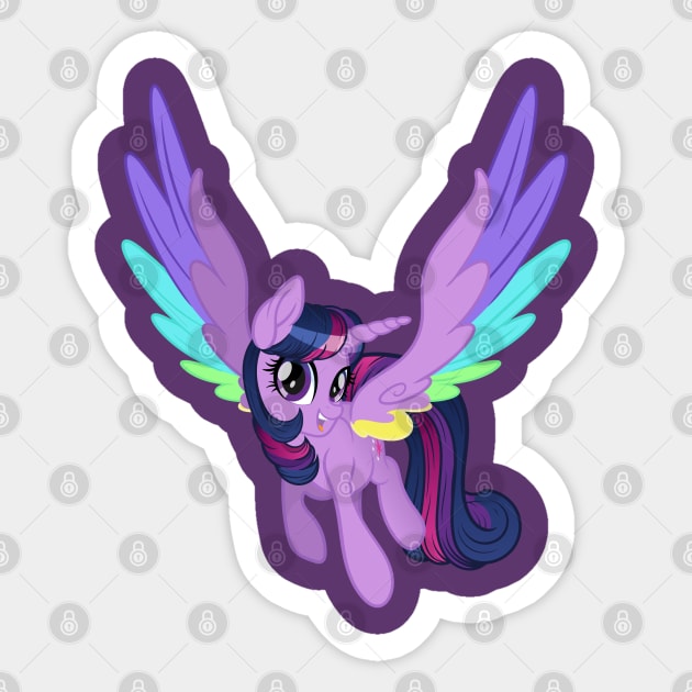 My Little Pony Rainbow Wings Twilight Sparkle Sticker by SketchedCrow